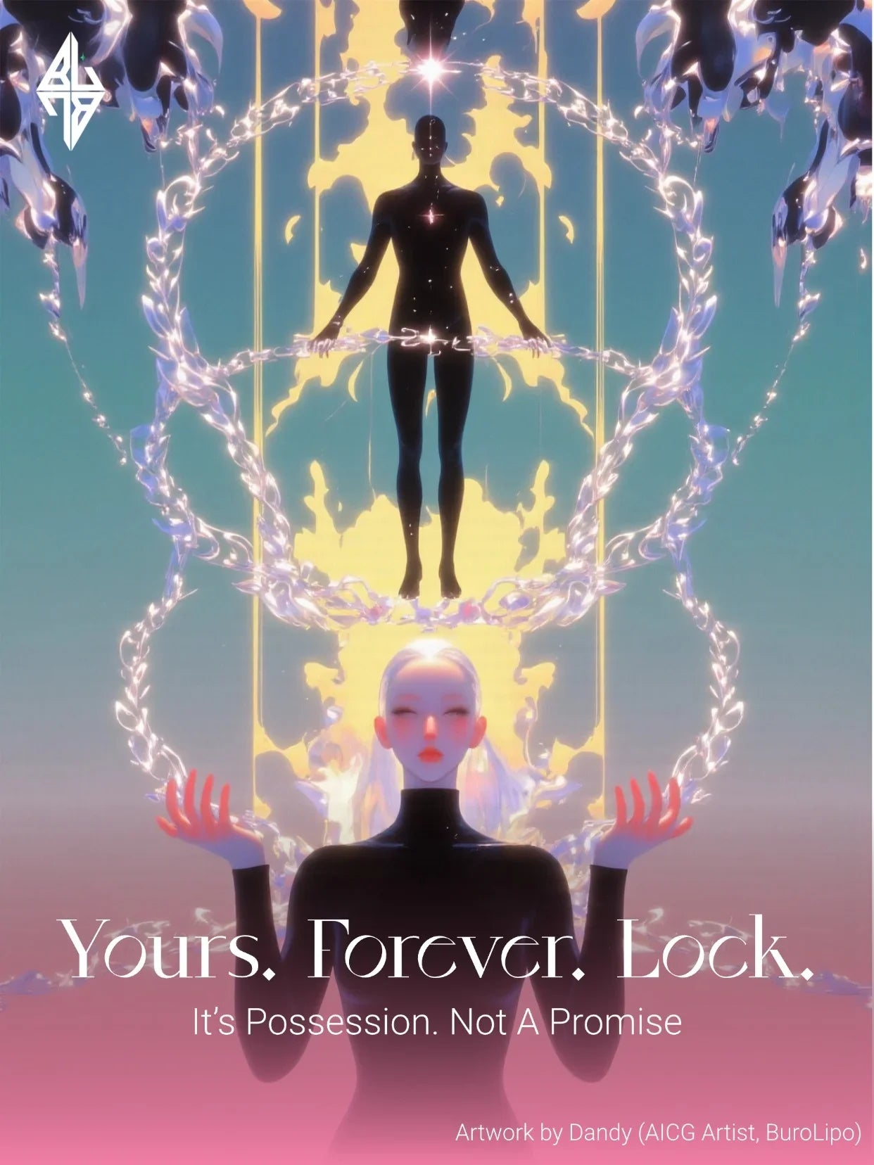 Silver Vintage Heart Necklace With Cross Chain-03