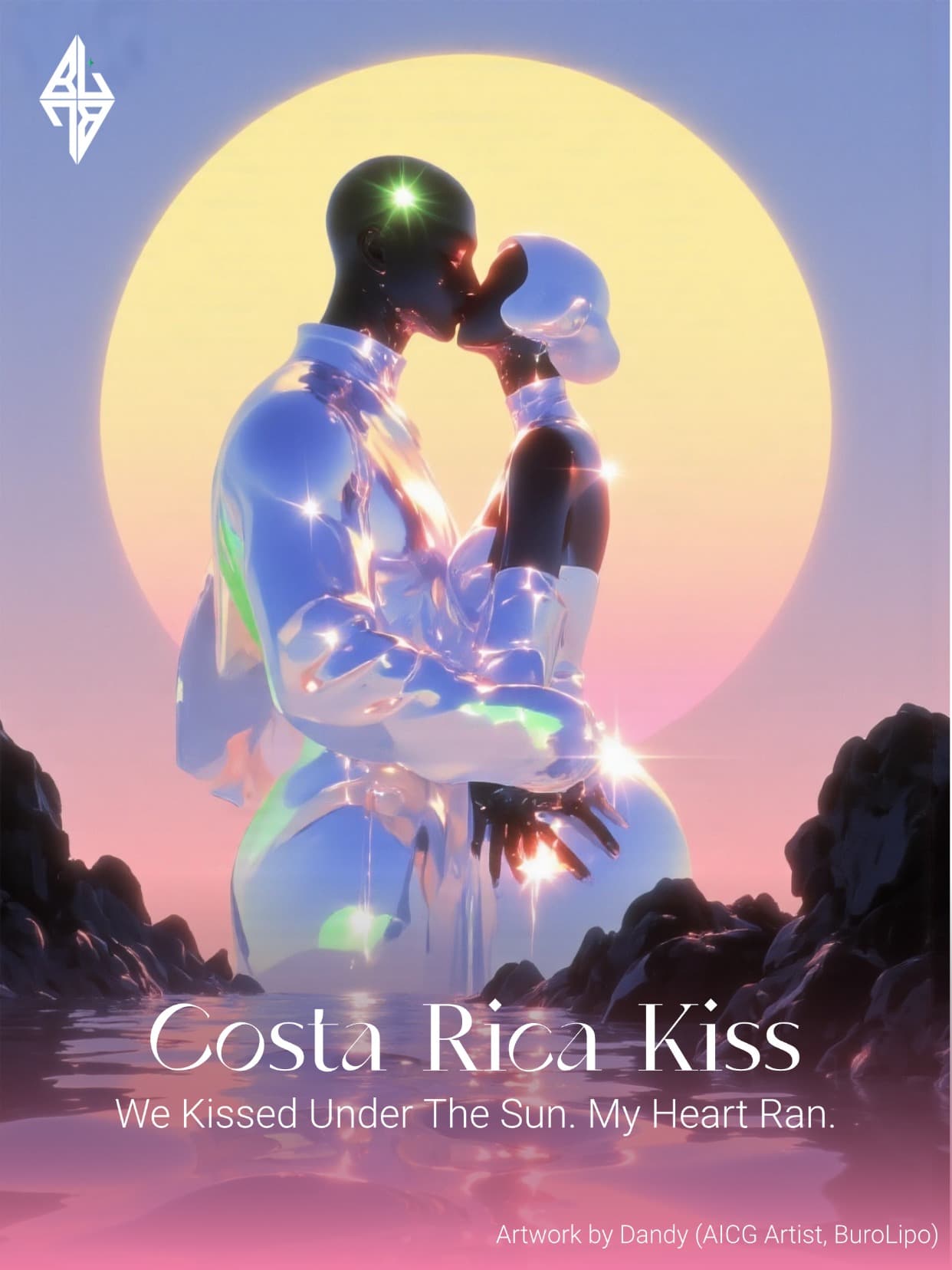 14K Gold Leopard Print Bandana Chain Multi Charm Necklace-03