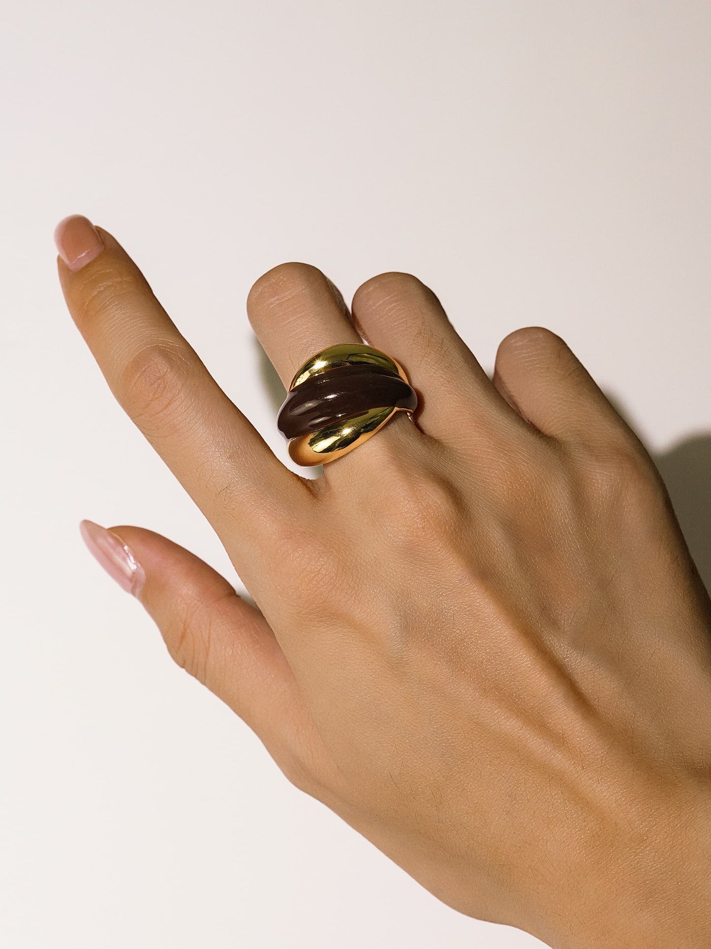925 Silver Minimal Cream White Enamel Ring For Women-07