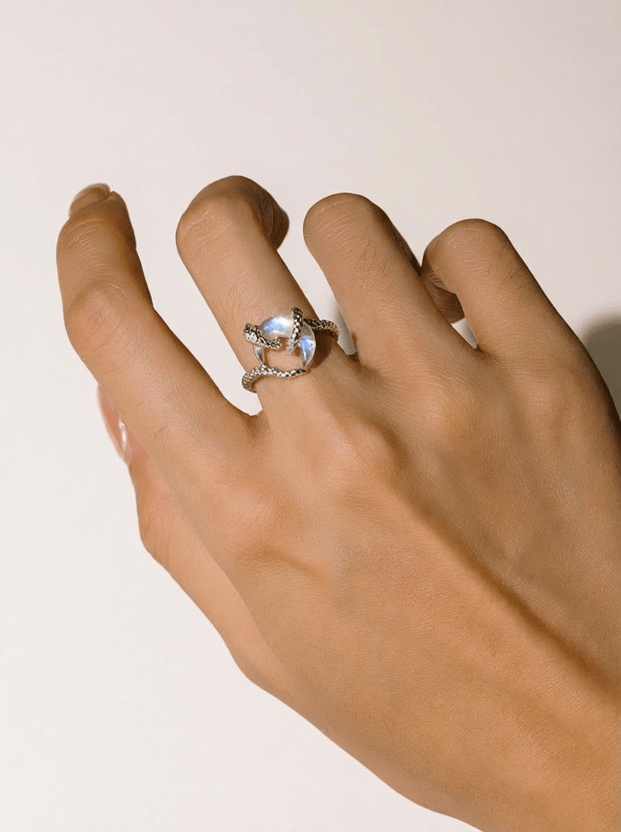 Moon Snake Ring