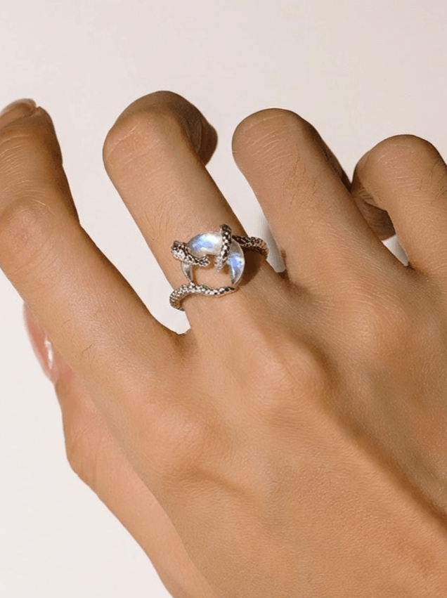 Moon Snake Ring