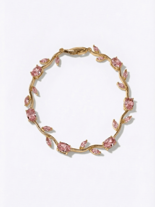 🎀Bestie Gift🎀18K Gold Flower Zirconia Tennis Bracelet