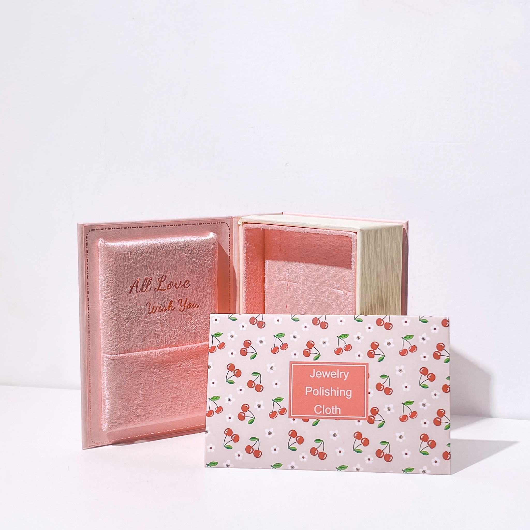 Vintage Book-Shaped Pink Jewelry Box