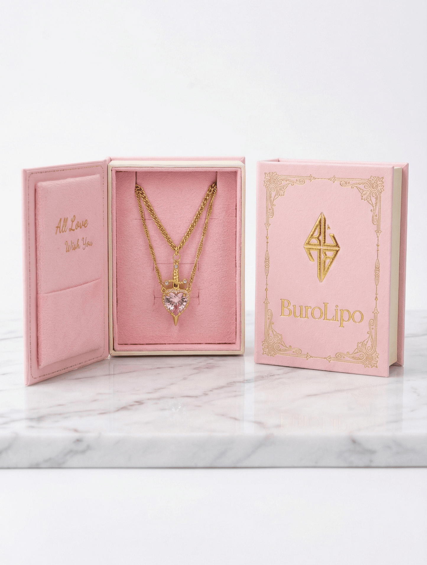 Couple Heart & Sword Matching Necklaces-06