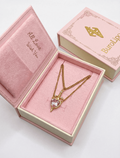 Couple Heart & Sword Matching Necklaces-07