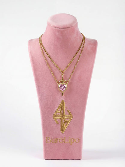 Couple Heart & Sword Matching Necklaces-08