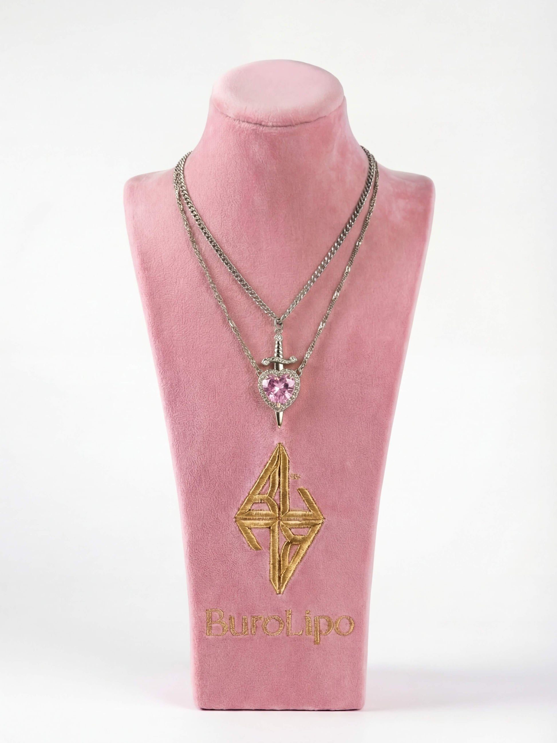 Couple Heart & Sword Matching Necklaces-10