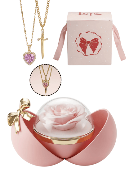 BuroLipo - The Princess & Knight Couple Necklace